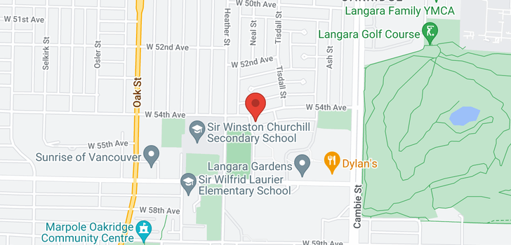 map of 738 W 54TH AVENUE